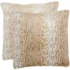 Safavieh Snow Leopard Set Of 2 Decorative Pillows Home