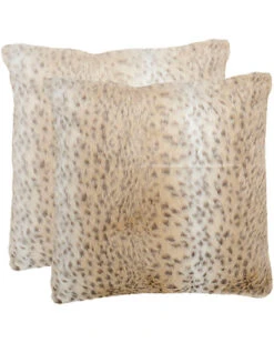 Safavieh Snow Leopard Set Of 2 Decorative Pillows Home