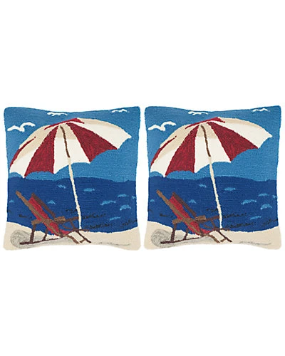 Safavieh Set Of 2 Beach Lounge Indoor/Outdoor Pillows Home 4 Safavieh Set Of 2 Beach Lounge Indoor/Outdoor Pillows Home - Image 2