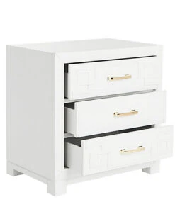 Safavieh Raina 3-Drawer Greek Key Nightstand Home