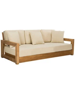 Montford Teak 3-Seat Outdoor Sofa Home