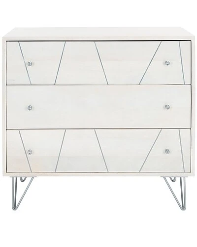 Safavieh Marigold Silver 3 Drawer Chest Home 3 Safavieh Marigold Silver 3 Drawer Chest Home