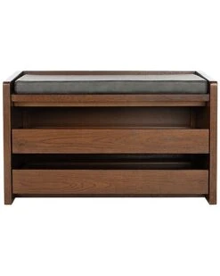 Safavieh Percy Walnut Storage Bench Home