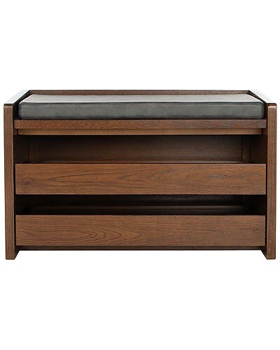 Safavieh Percy Walnut Storage Bench Home 3 Safavieh Percy Walnut Storage Bench Home