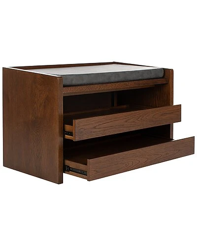 Safavieh Percy Walnut Storage Bench Home 4 Safavieh Percy Walnut Storage Bench Home - Image 2
