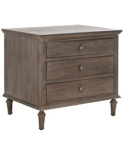 Lisabet 3 Drawer Wood Nightstand Home