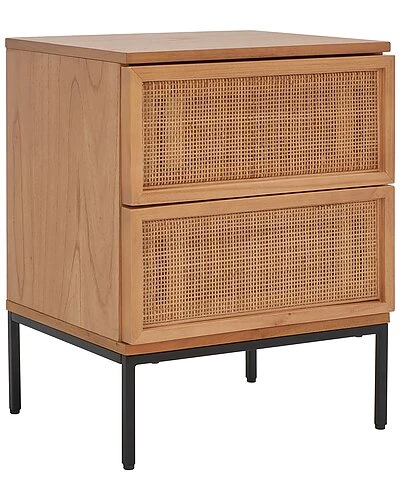 Safavieh Zadie 2-Drawer Rattan Nightstand Home 3 Safavieh Zadie 2-Drawer Rattan Nightstand Home