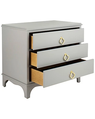 Safavieh Hannon 3 Drawer Contemporary Nightstand Home 5 Safavieh Hannon 3 Drawer Contemporary Nightstand Home - Image 3