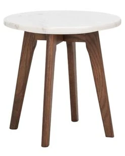 Safavieh Marini Round Marble End Table Home