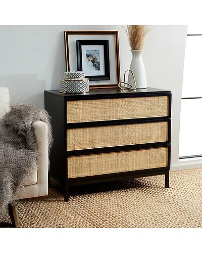 Safavieh Zadie 3-Drawer Rattan Chest Home 4 Safavieh Zadie 3-Drawer Rattan Chest Home - Image 2