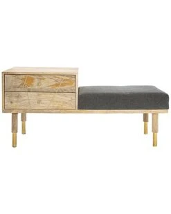 Safavieh Taft 2-Drawer Bench With Cushion Home