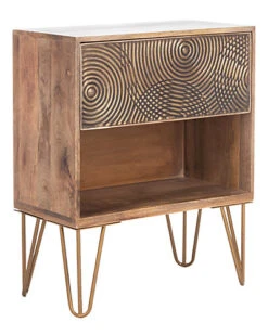 Safavieh Solene 1-Drawer Textured Nightstand Home
