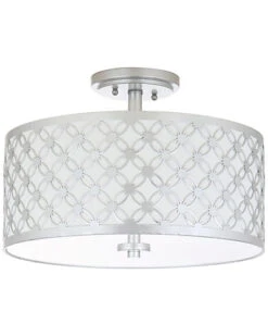 Safavieh Hutch 3-Light Silver Flush Mount Home