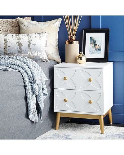 Safavieh Ottoline 2 Drawer Patterned Nst Home 4 Safavieh Ottoline 2 Drawer Patterned Nst Home - Image 2