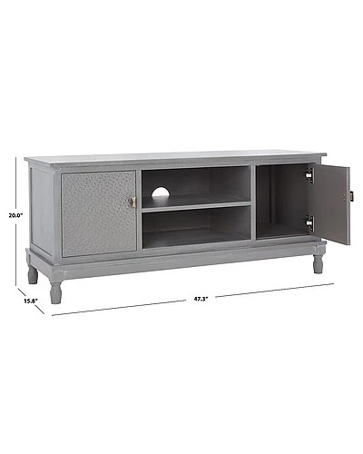 Safavieh Halton 2 Door 1 Shelf Media Stand Home 5 Safavieh Halton 2 Door 1 Shelf Media Stand Home - Image 3