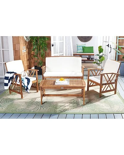 Safavieh Fontana 4pc Outdoor Set Home 5 Safavieh Fontana 4pc Outdoor Set Home - Image 3