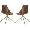 Safavieh Lynette Midcentury Modern Leather Swivel Dining Chair Home