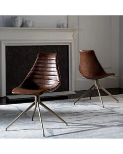 Safavieh Lynette Midcentury Modern Leather Swivel Dining Chair Home -Safavieh Sales Store 3050368725 RLLD 2
