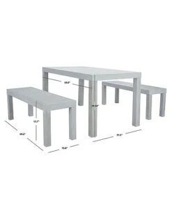 Safavieh Dario 3 Piece Set W/Two Bench Home 7 Safavieh Dario 3 Piece Set W/Two Bench Home -Safavieh Sales Store 3050422194 RLLD 3