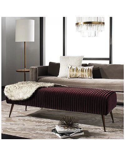 Safavieh Salome Velvet Bench Home 4 Safavieh Salome Velvet Bench Home - Image 2
