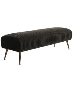 Safavieh Salome Velvet Bench With Antique Brass Legs Home