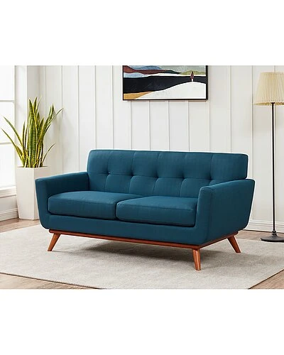 Safavieh Opal Linen Tufted Loveseat Home 4 Safavieh Opal Linen Tufted Loveseat Home - Image 2