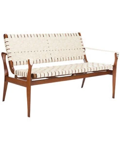 Dilan Leather Loveseat Home