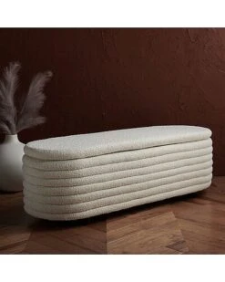 Jaymie Boucle Storage Bench Home -Safavieh Sales Store 3050454209 RLLD 3