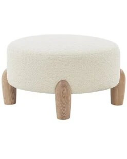Perez Scandinavian Round Ottoman Home -Safavieh Sales Store 3050454264 RLLD 3