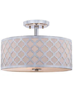 Safavieh Kora Quatrefoil 3 Light 15-Inch Dia Chrome Flush Mount Home -Safavieh Sales Store 3050509164 RLLD 2