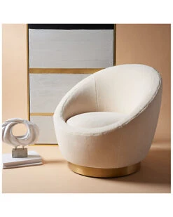 Pippa Faux Lamb Wool Swivel Chair Home -Safavieh Sales Store 3050566330 RLLD 2