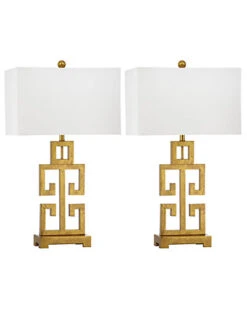 Safavieh Set Of Two 28.75in Greek Key Table Lamps Home