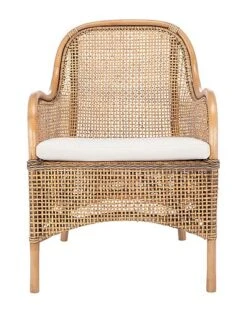Safavieh Charlie Rattan Accent Chair W/ Cushion Home