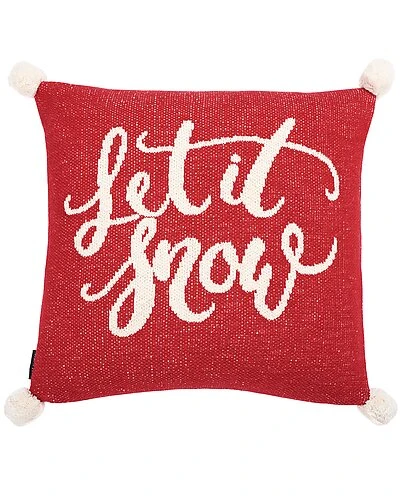Safavieh Let It Snow Holiday Pillow Home 3 Safavieh Let It Snow Holiday Pillow Home