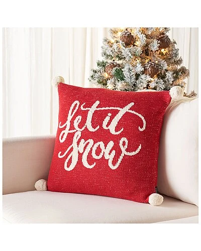 Safavieh Let It Snow Holiday Pillow Home 4 Safavieh Let It Snow Holiday Pillow Home - Image 2