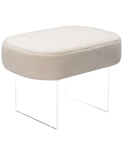 Warren Faux Sheepskin Ottoman Home 4 Warren Faux Sheepskin Ottoman Home - Image 2