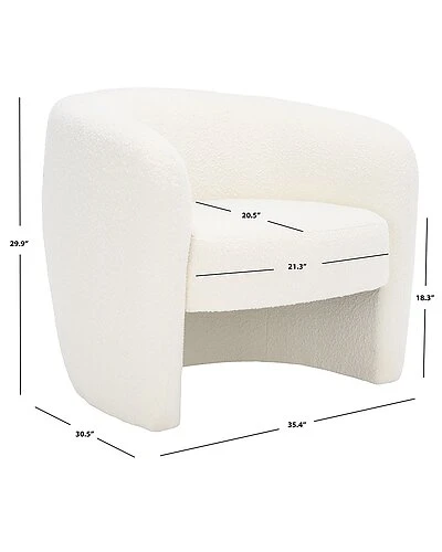 Everly Boucle Barrel Back Accent Chair Home 5 Everly Boucle Barrel Back Accent Chair Home - Image 3