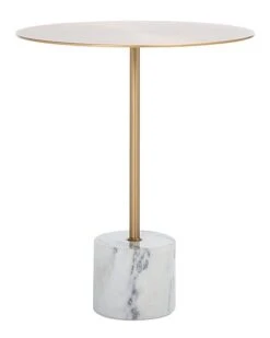 Yl Marble Base Round Side Table Home