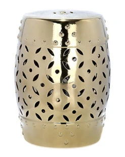 Safavieh Gold Lattice Coin Garden Stool Home