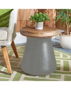 Safavieh Button Indoor/Outdoor Modern Concrete Round 18in Accent Table Home -Safavieh Sales Store 3070035096 RLLD 4