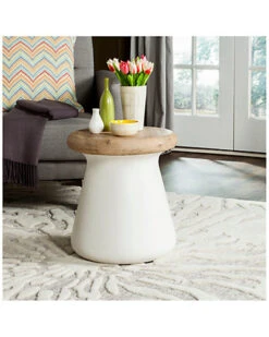 Safavieh Button Indoor/Outdoor Modern Concrete Round 18.1in Accent Table Home -Safavieh Sales Store 3070035097 RLLD 3