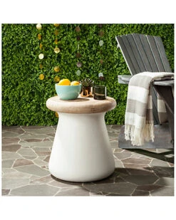 Safavieh Button Indoor/Outdoor Modern Concrete Round 18.1in Accent Table Home -Safavieh Sales Store 3070035097 RLLD 4