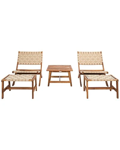 Safavieh Darryl Outdoor 3pc Natural Set Home 3 Safavieh Darryl Outdoor 3pc Natural Set Home