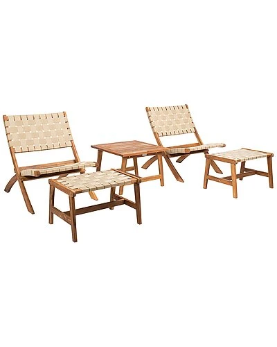 Safavieh Darryl Outdoor 3pc Natural Set Home 4 Safavieh Darryl Outdoor 3pc Natural Set Home - Image 2
