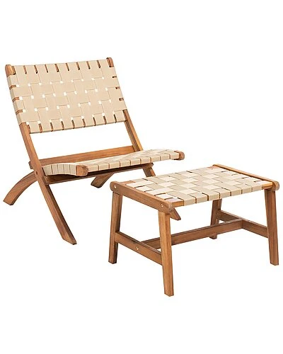 Safavieh Darryl Outdoor 3pc Natural Set Home 5 Safavieh Darryl Outdoor 3pc Natural Set Home - Image 3