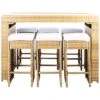 Safavieh Horus Outdoor Natural Dining Set Home