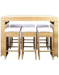 Safavieh Horus Outdoor Natural Dining Set Home