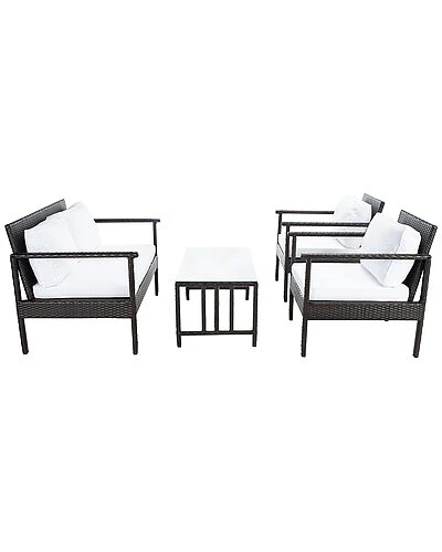 Safavieh Garnen Outdoor 4pc Living Set Home 4 Safavieh Garnen Outdoor 4pc Living Set Home - Image 2