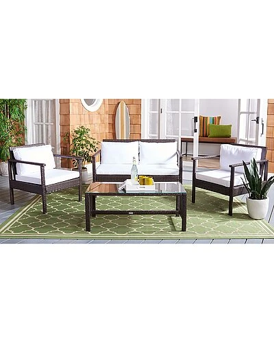 Safavieh Garnen Outdoor 4pc Living Set Home 6 Safavieh Garnen Outdoor 4pc Living Set Home - Image 4