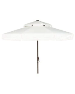 Safavieh Milan Fringe 9ft Double Top Crank Umbrella Home